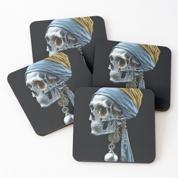 Item preview, HD skull with a pearl earring designed and sold by anamwp.