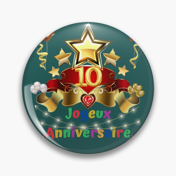 Item preview, 10 years, Happy birthday 10 years, (French), Children's gift designed and sold by Ksmith-Style.