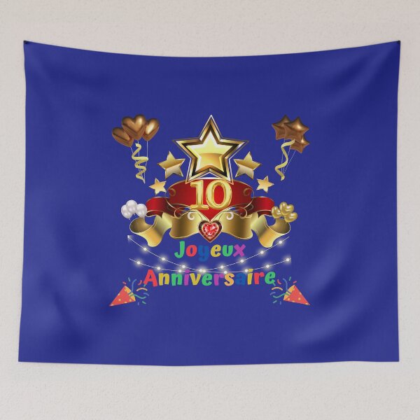 Item preview, 10 years, Happy birthday 10 years, (French), Children's gift designed and sold by Ksmith-Style.