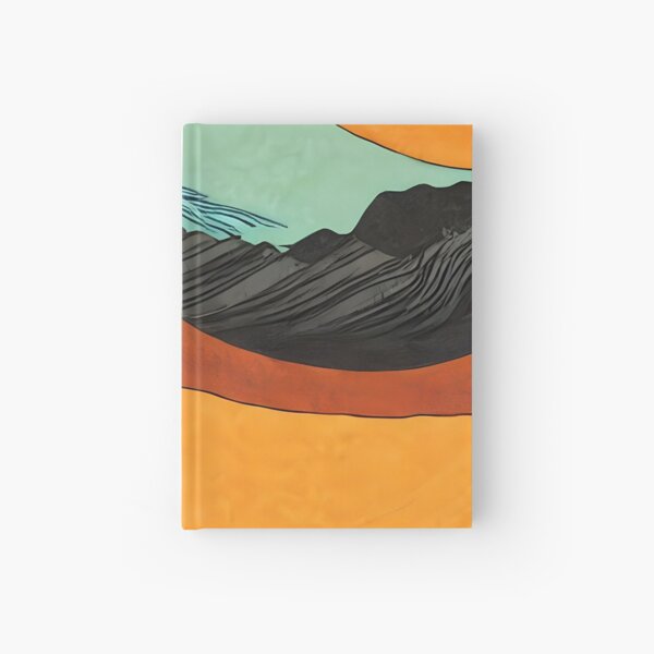 Earth Tone Abstract Inked Beach Hardcover Journal