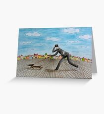 Walk with dog Greeting Card