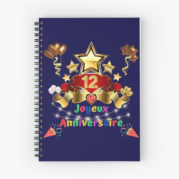 Aperçu de l'œuvre 12 ans, Joyeux anniversaire 12 ans, (Français), Cadeau enfant créée et vendue par Ksmith-Style.