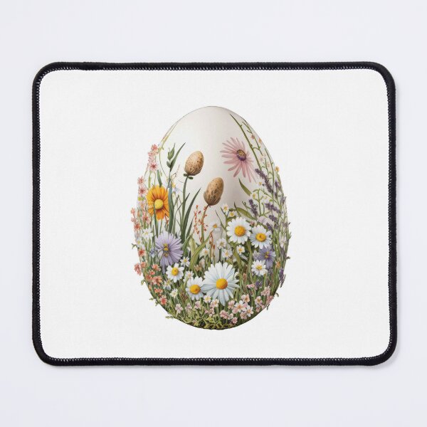 Item preview, Floral Garden Botanical Print with wild flowers Easter Egg designed and sold by FloralFancy.