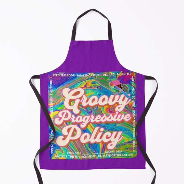 Item preview, PMD00578 Progressive Movement Designs Groovy vintage retro 1960s hippie multicolor psychedelic design with policy goals for progressive Democrats or Independents and Bernie Sanders supporters designed and sold by ProgressiveLeft.