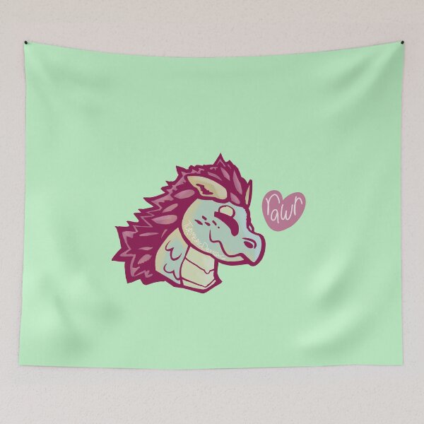 Item preview, Rawr Anime Dragon | Succulent Colors | Fantasy Nerd | Happy Heart Creature designed and sold by TurmericDesignC.