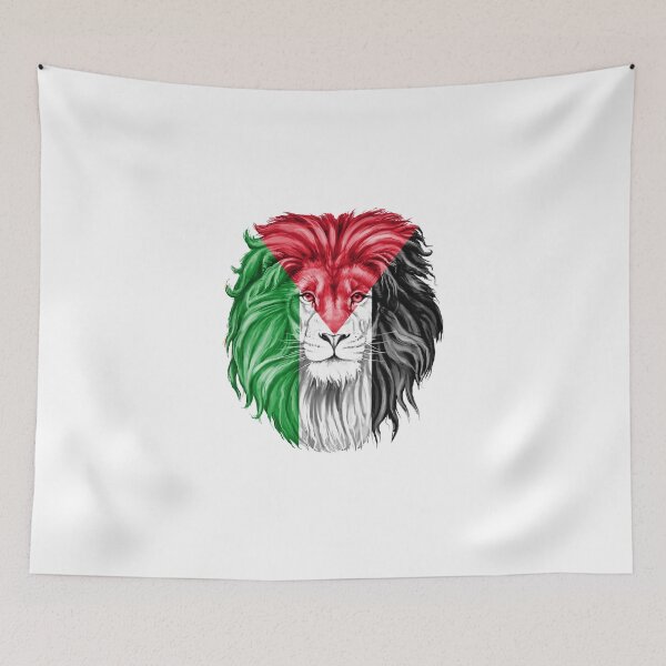 Item preview, Palestine Lion King Flag - Palestinian lion Free Palestine Free Gaza Palestine Flag designed and sold by Fun-World.