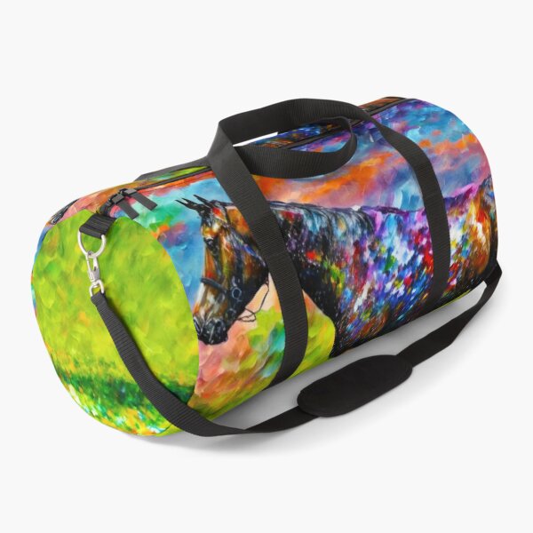 Item preview, Thoroughbred horse on a pasture – colorful abstract painting designed and sold by NickoPrints.