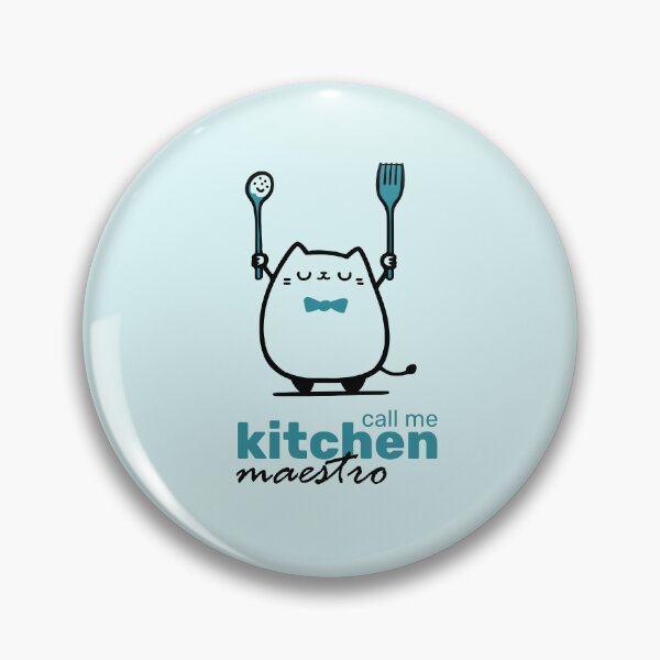 Item preview, Kitchen maestro funny cat turquoise designed and sold by Dignific.