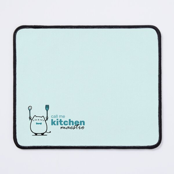Item preview, Kitchen maestro funny cat turquoise designed and sold by Dignific.