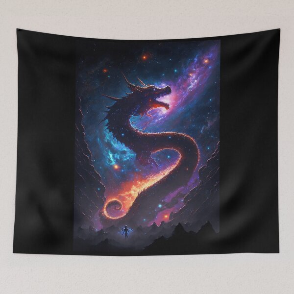 Item preview, Fantasy Space Dragon Serpent designed and sold by AIartCANVAS.