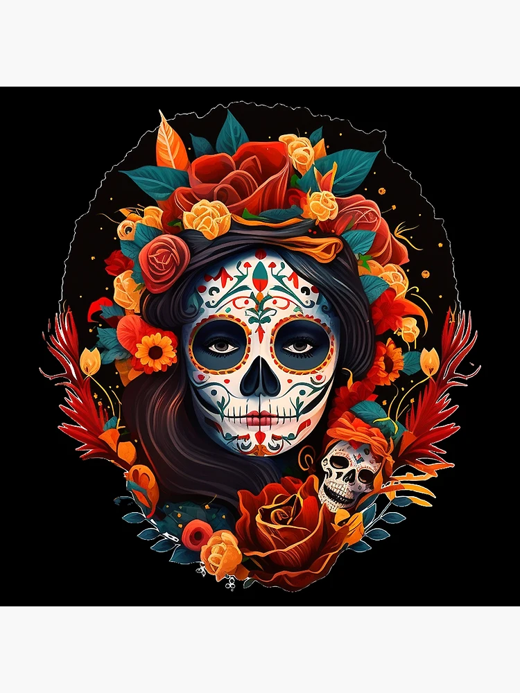 Floral Skull Art Poster (24 x 36) 