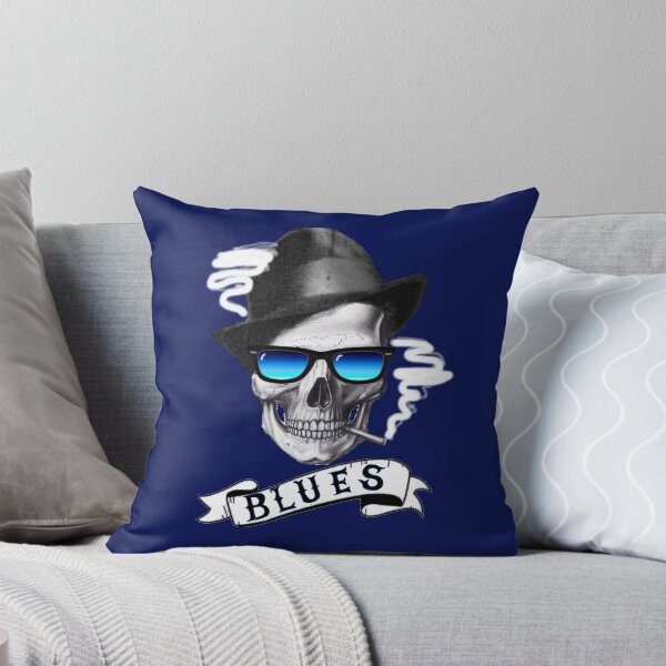 Item preview, Smoking Blues Skull designed and sold by neonblade.
