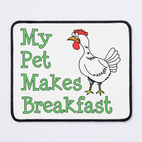 Item preview, My Pet Makes Breakfast Chicken Cartoon designed and sold by jaycartoonist.