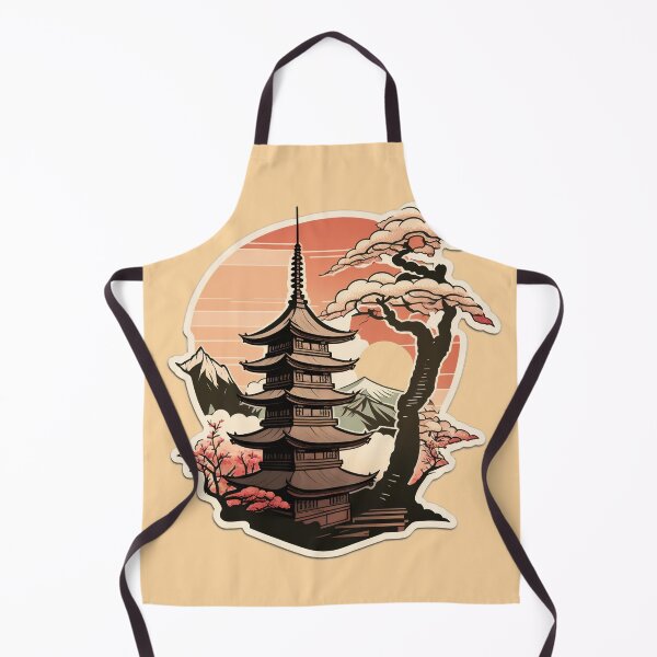 Item preview, Cherry Blossom Pagoda at Sunrise designed and sold by Designed Resistance.