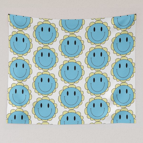 Item preview, Blue Smiley Face Flower  designed and sold by Ldebranski.