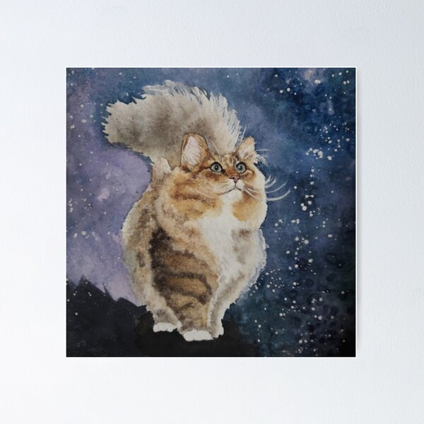 Item preview, Gato galáxia designed and sold by Tatianaluzia.