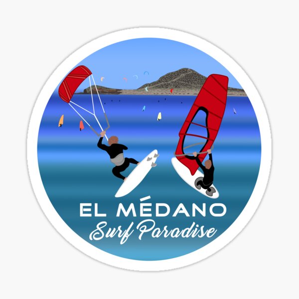 Item preview, Windsurfers, Kitesurfers, Tenerife, El Medano, Montaña Roja, Surfer Paradise, Blue designed and sold by CreaVisArt.