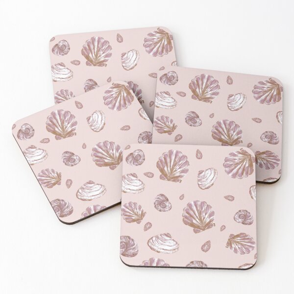Item preview, Blush Pink Seashell Pattern designed and sold by Kristen Laczi.