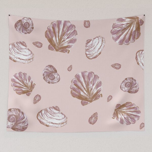 Item preview, Blush Pink Seashell Pattern designed and sold by Kristen Laczi.