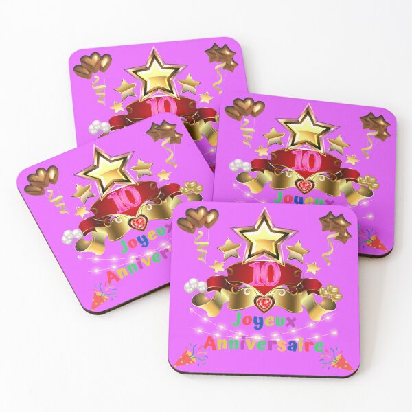 Item preview, 10 years, Happy Birthday 10 years, (French), Children's gift, purple designed and sold by Ksmith-Style.
