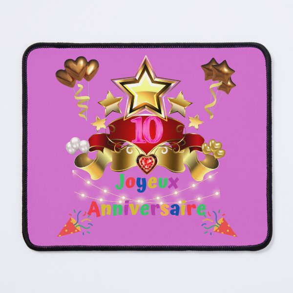 Item preview, 10 years, Happy Birthday 10 years, (French), Children's gift, purple designed and sold by Ksmith-Style.