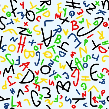 Artwork thumbnail, Alphabet pattern by Ratchaelb