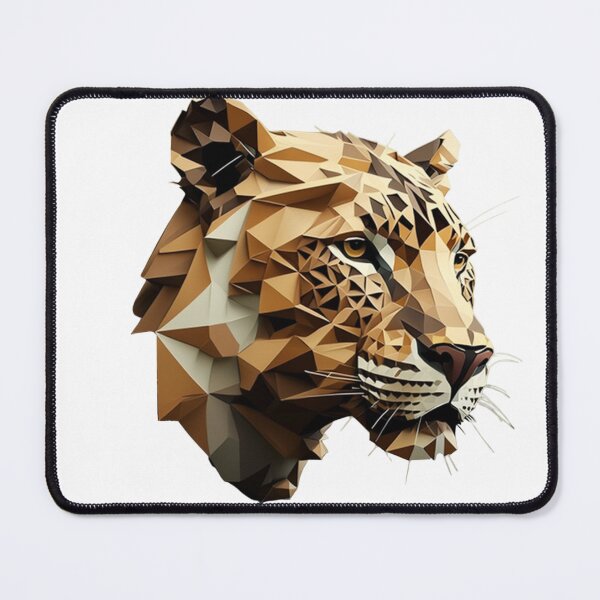Item preview, polygon leopard head designed and sold by OKR1M.