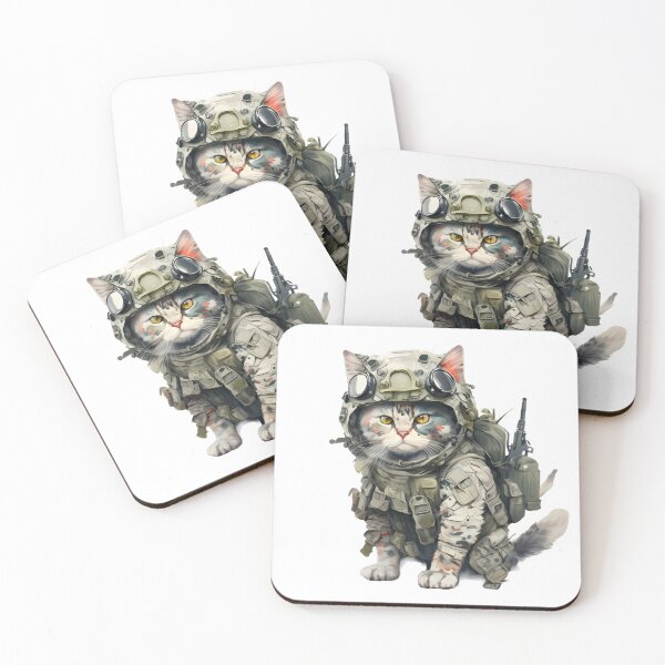 Item preview, Cat in military gear designed and sold by HjunezLogos.
