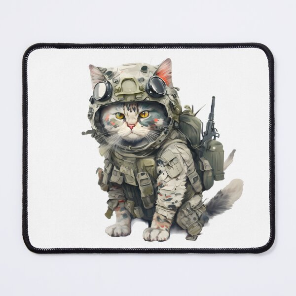 Item preview, Cat in military gear designed and sold by HjunezLogos.