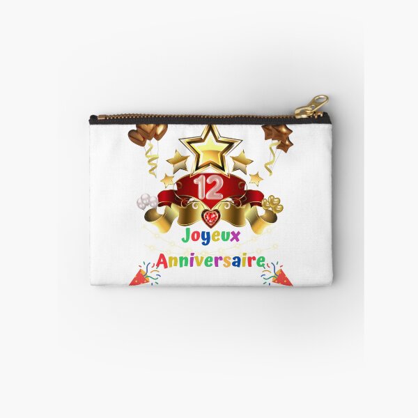 Aperçu de l'œuvre 12 ans, Joyeux anniversaire 12 ans, (Français), Cadeau enfant, violet créée et vendue par Ksmith-Style.