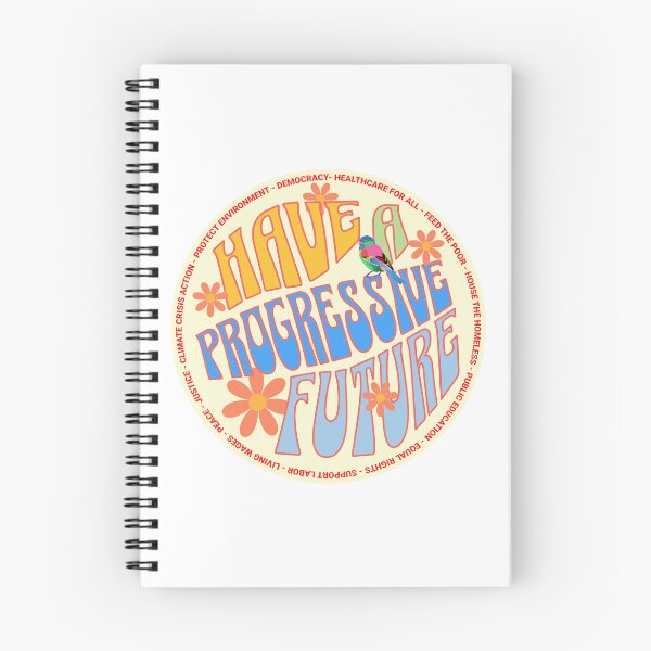 Item preview, PMD00585 Progressive Movement Designs Have a Progressive Future shows you support progressive policy goals Democrats, progressive Independents and Bernie Sanders supporters retro vintage 1960s style designed and sold by ProgressiveLeft.