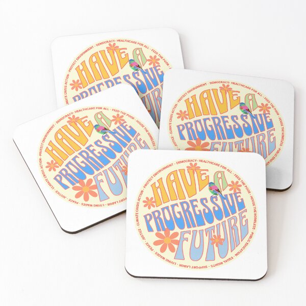 Item preview, PMD00585 Progressive Movement Designs Have a Progressive Future shows you support progressive policy goals Democrats, progressive Independents and Bernie Sanders supporters retro vintage 1960s style designed and sold by ProgressiveLeft.