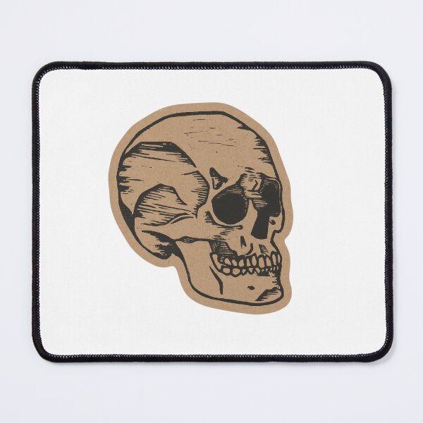 Item preview, Skull Linocut designed and sold by mellowdreamer.