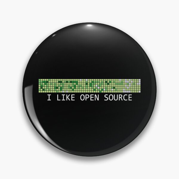 Aperçu de l'œuvre Contributions de Github: j'aime l'open source (édition noire) créée et vendue par hellkni9ht.