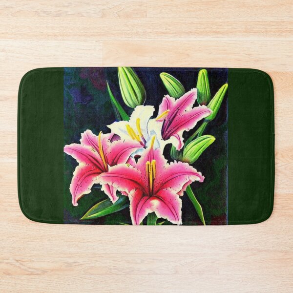 Item preview, Pink and white lilies. Abstraction. designed and sold by Natalia-Vlad.
