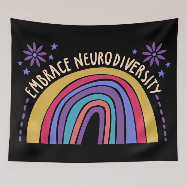 Item preview, Embrace neurodiversity (glow) - Autism and adhd awareness designed and sold by Paperfly Studio.