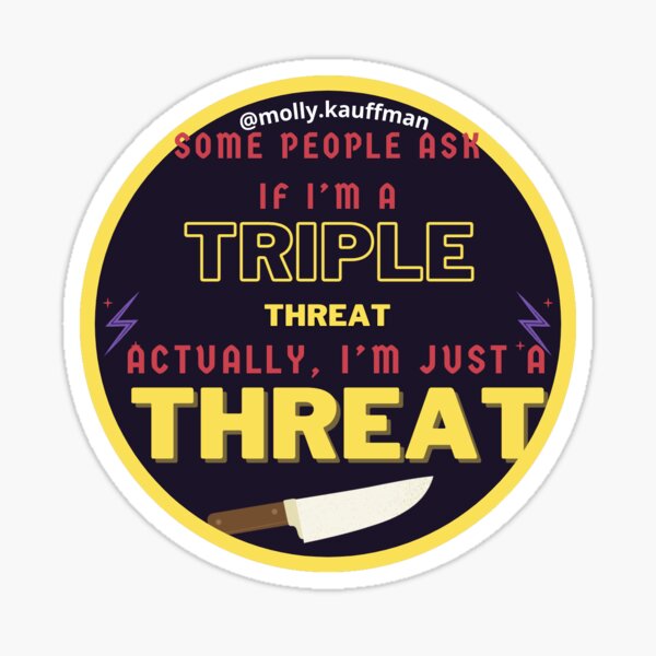 Just a Threat Joke circular sticker Sticker
