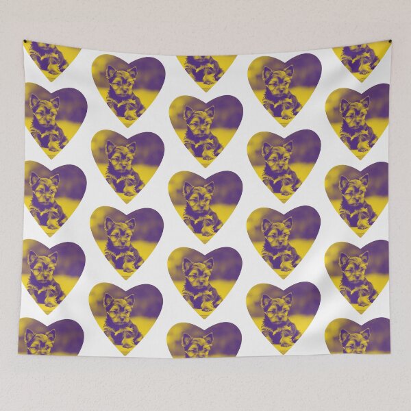 Item preview,  Love Yorkshire Terrier Puppies 2 yellow and dark broen designed and sold by India2022.