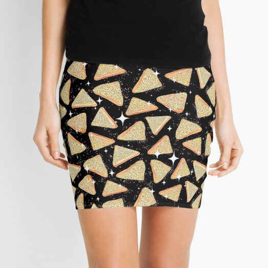 Cosmic Fairy Bread - Black - NEW Mini Skirt