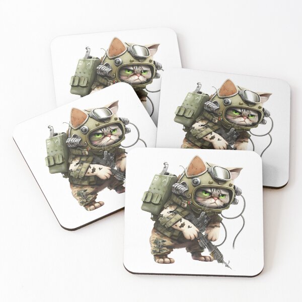 Item preview, Cat in military gear designed and sold by HjunezLogos.