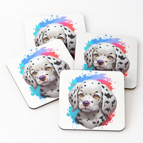 Item preview, cute and adorable dalmation pupies colorful designed and sold by muhamuha.