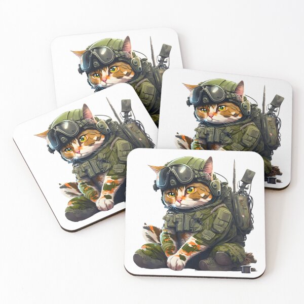Item preview, Cat in military gear designed and sold by HjunezLogos.