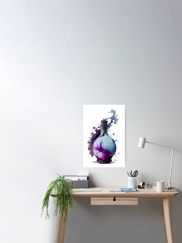 Purple Smokey Magic Potion Bottle | Poster