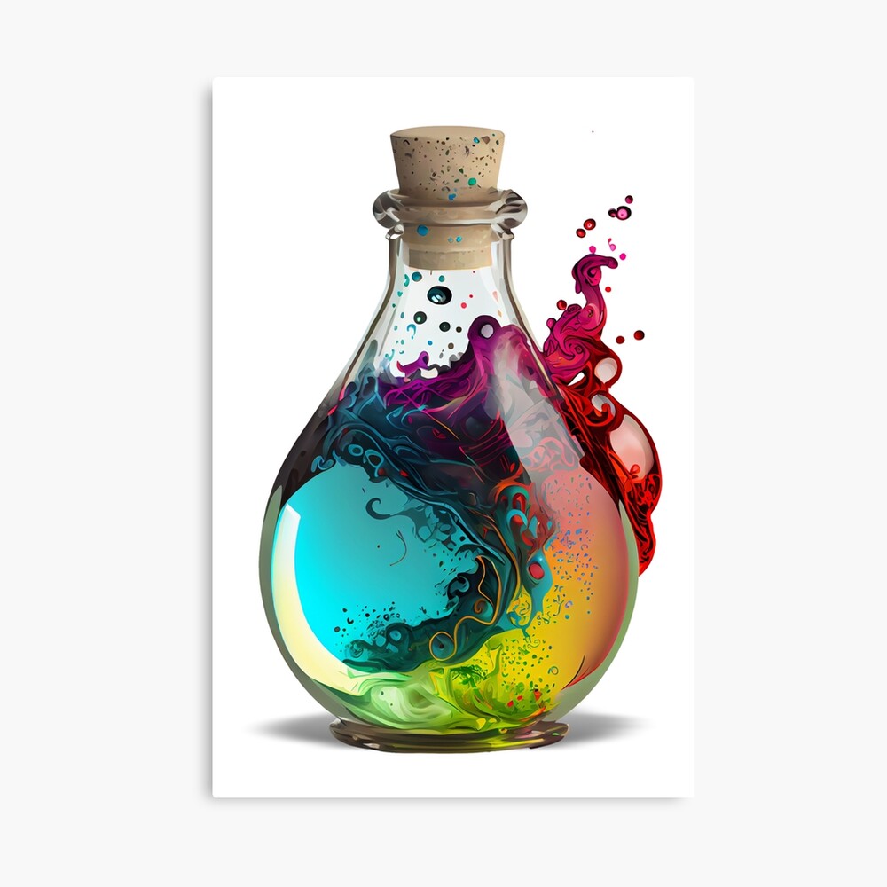 Colored Magic Potion Bottle