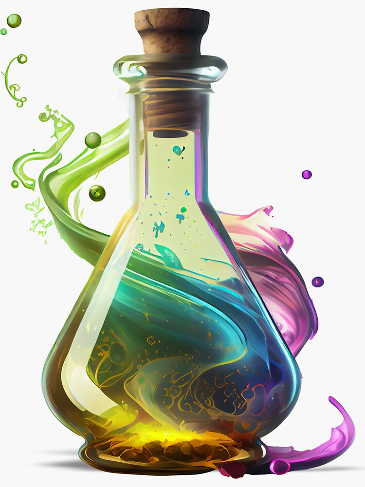 Colored Magic Potion Bottle | Poster