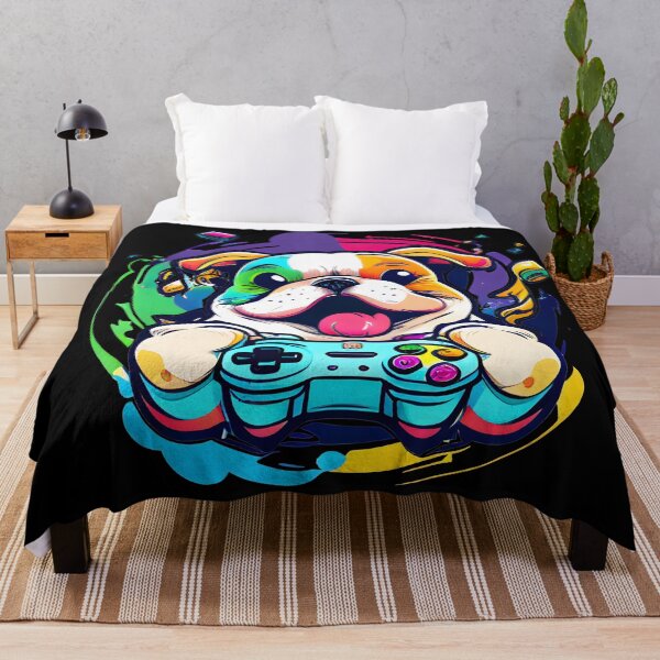 Item preview, Colorful Kawaii Dog Bulldog Gamer designed and sold by Leonardo Palumbo.