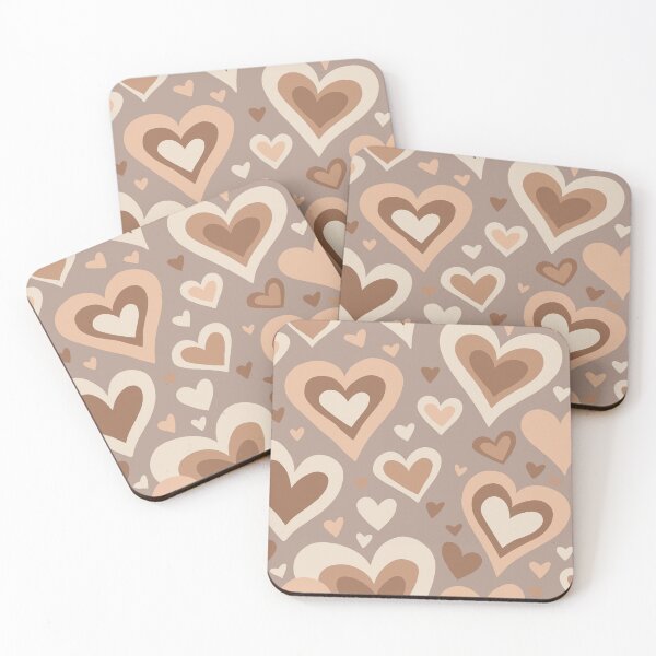 Item preview, Neutral Tone Heart Pattern designed and sold by PepperLime.