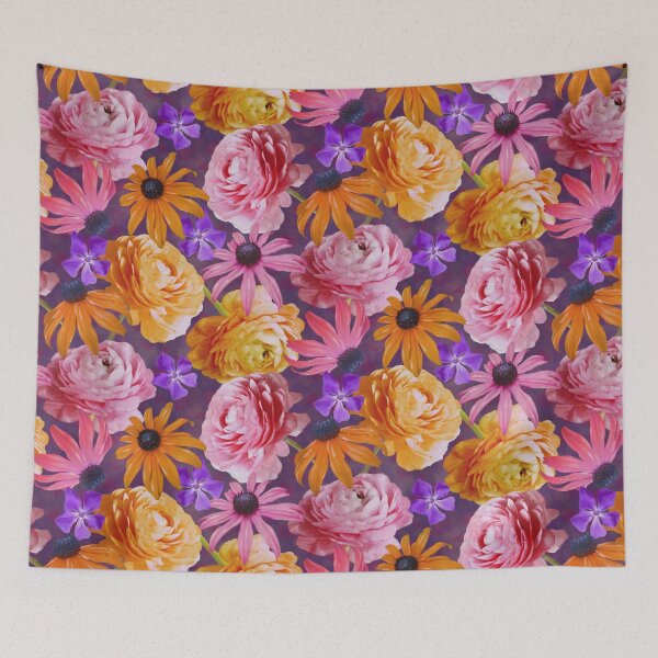 Item preview, Ranunculus and Rudbeckia Repeated Pattern Seamless Design  designed and sold by Tina Veenstra.