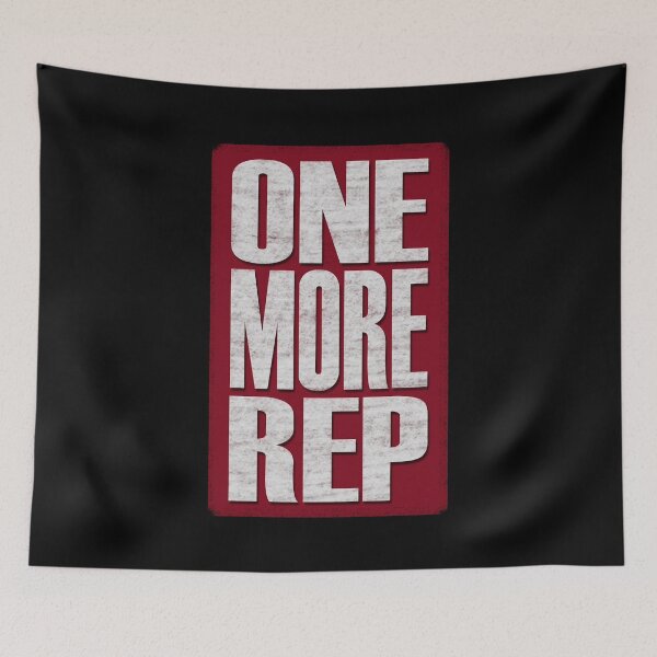 Item preview, One More Rep - Red, black, white - fitness, motivational designed and sold by Honest-Quotes.