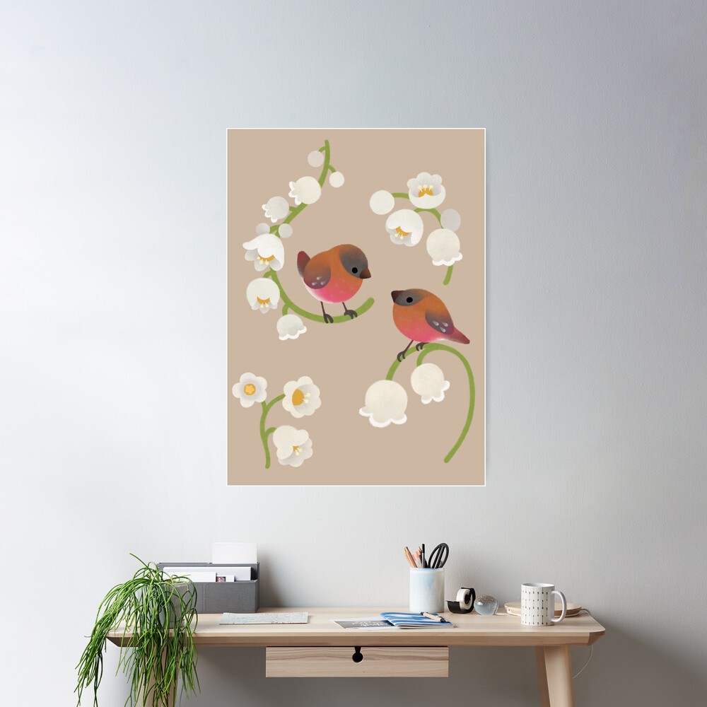Brown capped rosy finch Poster